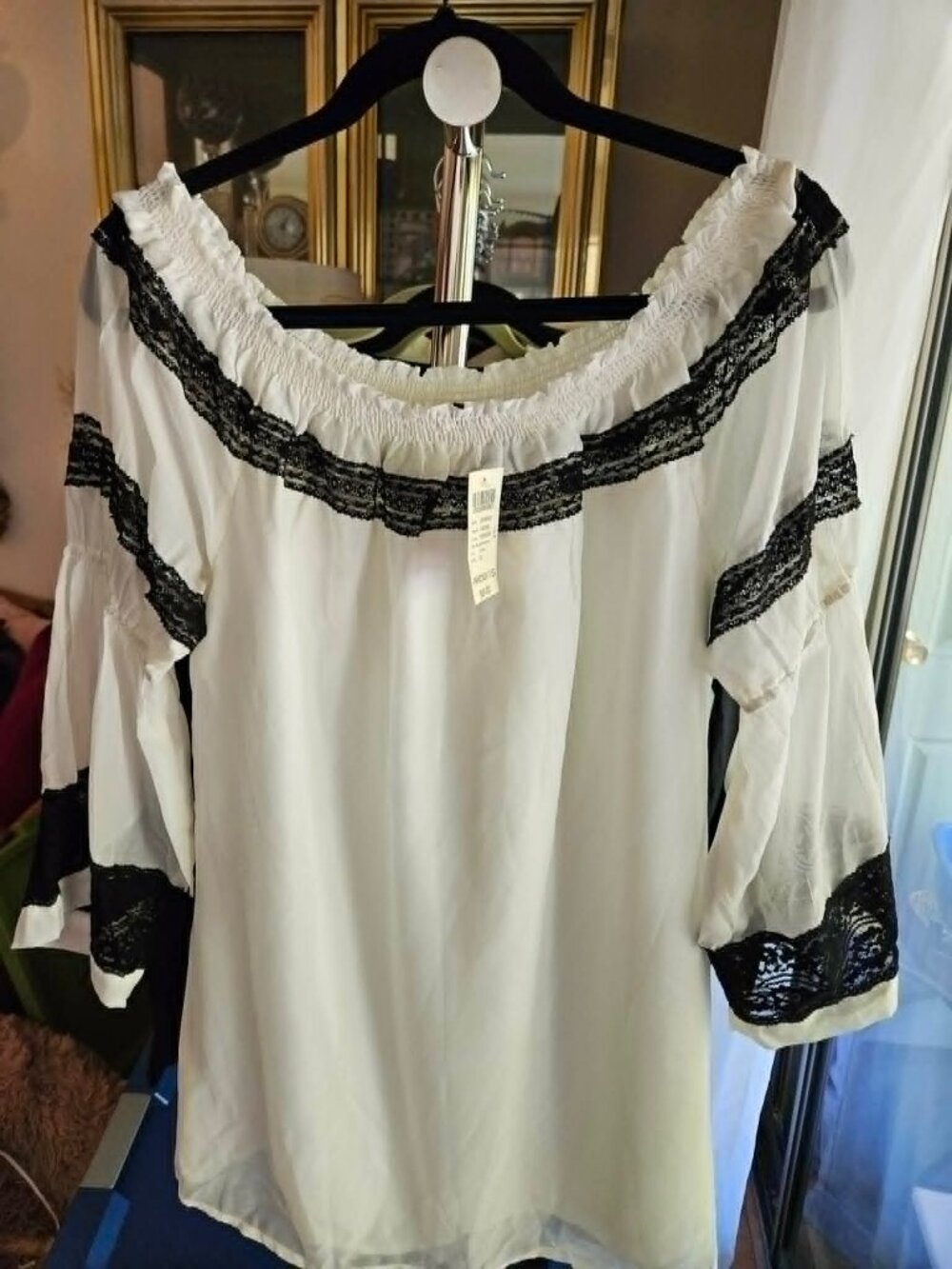 Arden B, Peasant Top, Off the shoulder Sz XL